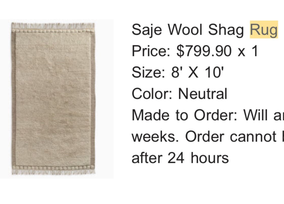 Neutral Wool Rug 8x10