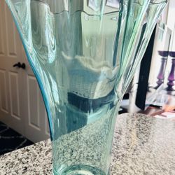 Seafoam Green Art Glass Vase 