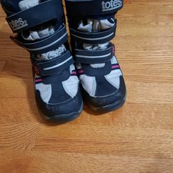 Totes Girls Snow Boots Size 4