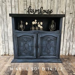 Stunning Smokey Blue Cabinet/hutch/tv Stand 