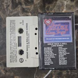 12 GREAT ROCK & ROLL LOVE SONGS 1983 ERA RECORDS CASSETTE TAPE