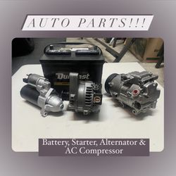 Battery, Starter, Alternator & AC Compressor