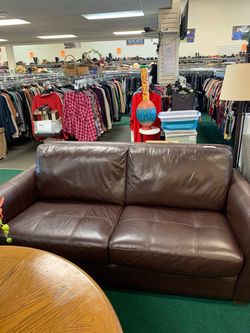 Leather Couch-Chateau d’Ax