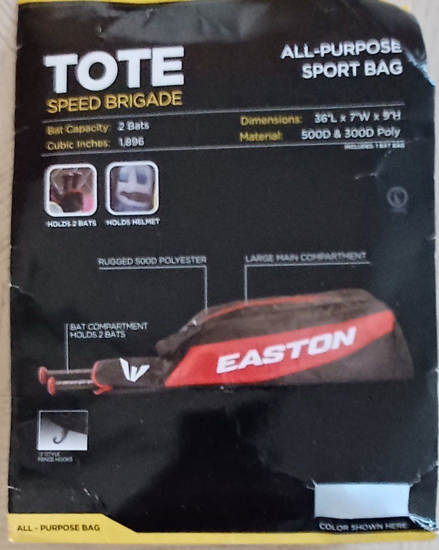 EASTON Speed Brigade Tote Baseball / Softball All Purpose Sport Bag Black & Pink