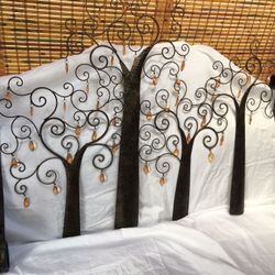 Metal Wall ornaments, trees and candle holders