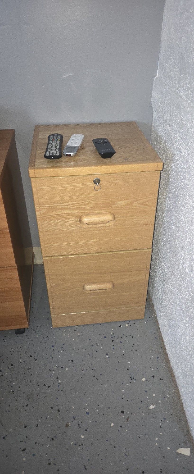 2 Drawer Wood File Cabinet