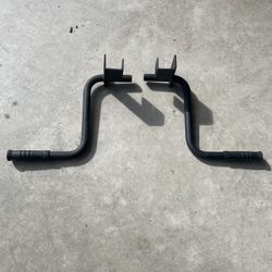 Dip Handles For Squat Rack - 1 Pair, Black