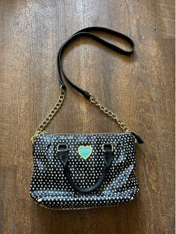 Betsy Johnson black-and-white polkadot purse Betsy Johnson black-and-white polkadot purse