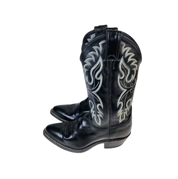 Justin Women’s 7c Cowboy Boots Western Black Chester Leather Round Toe L4922