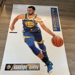 Brand New Steph Curry Full-Size Fathead Wall Poster!