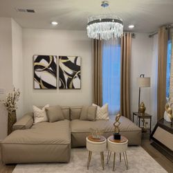 Cube L-Shaped Italian Leather sectional sofa