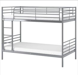 IKEA SVÄRTA Metal Grey Bunk Bed