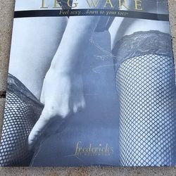 Fredericks Of Hollywood Red Fishnet Stockings, Size M. Never Used