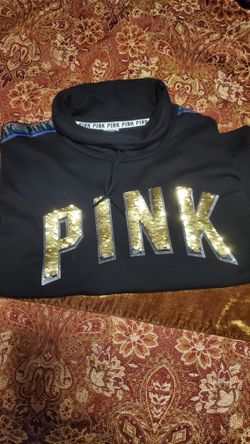 pink sweetshirt with bling duze xs