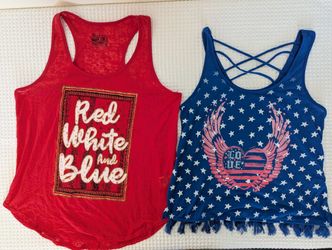 NEW Women's Tank Tops Red, White and Blue