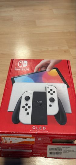 Nintendo switch oled with box, memory card, docking station, charger, Joycon grip, and wrist straps. NO TRADES CASH ONLY NO FORMS OF ELECTRONIC PAYMEN