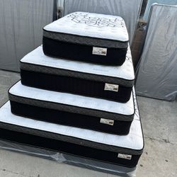 Queen Size Mattress Pillow Top 12” Thick. New Mattress In A Plastic Sealed. All Sizes Available