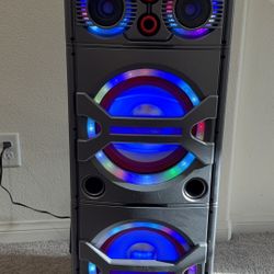 Pyle Portable Bluetooth PA Speaker System - 2000W Active powered Outdoor Bluetooth Speaker Portable PA System w/ Microphone In, Party Lights, USB SD C