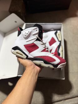 2021 Jordan Carmine 6s size 9 USED But Clean