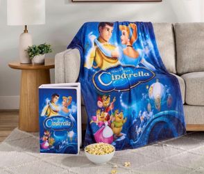 Disney Cinderella VHS Boxed Silk Touch Throw Blanket 50" × 70"