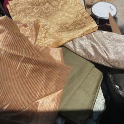 Gold And Green Fabric And Runners 