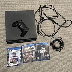 PS4 PRO, PS4 Dual Shock Controller and Games