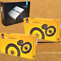 JL Audio JD 4 Channel Amplifier C2 Car Speakers 2 Sets 6.5" 2-Way Coaxial Speaker System 450 Watts Package 🚨 Payment Options Available 🚨
