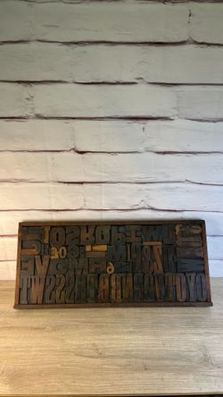 Letterpress Drawer Tray and Letters