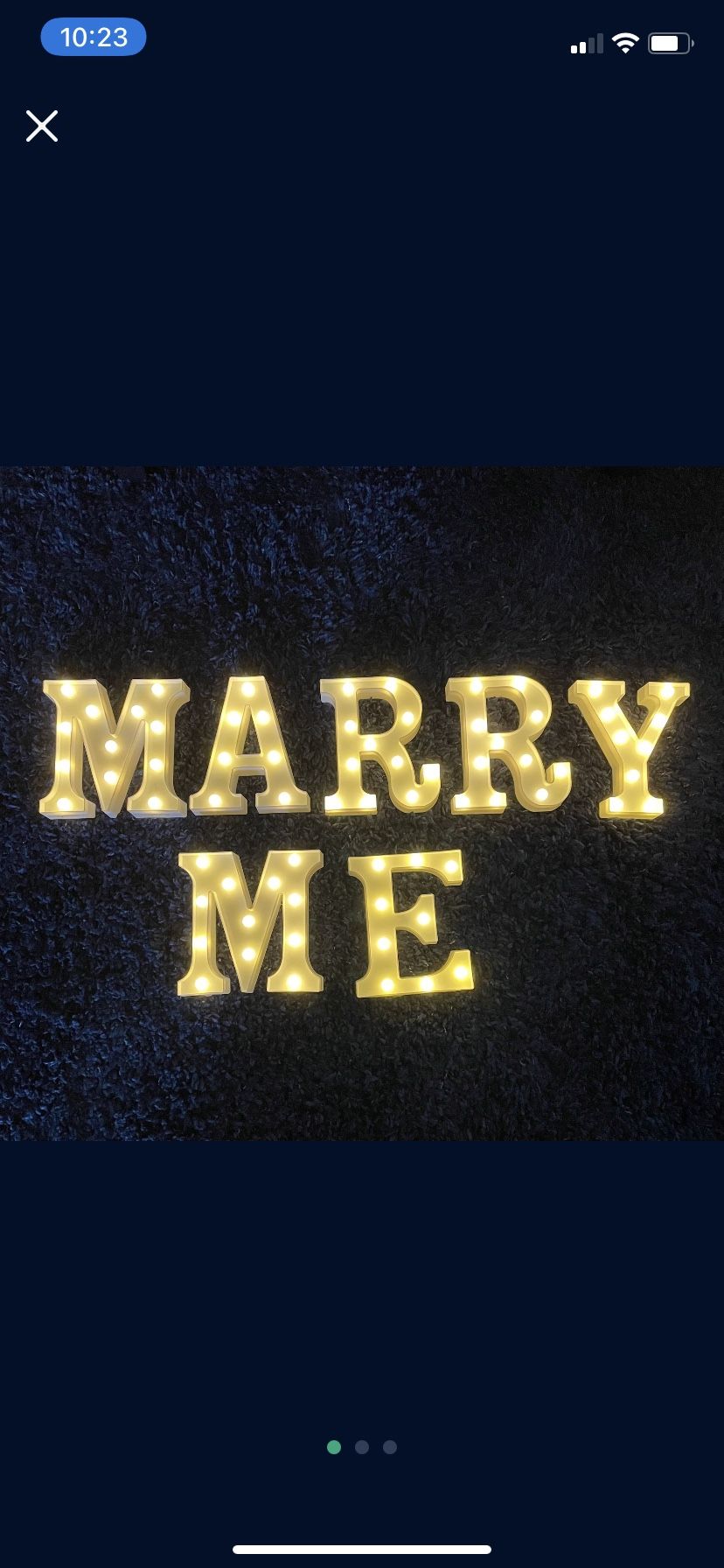 Marry Me Light Up Sign