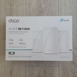 New sealed Deco BE11000 Wifi 7 whole house mesh system