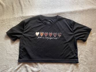 black shein cropped t shirt