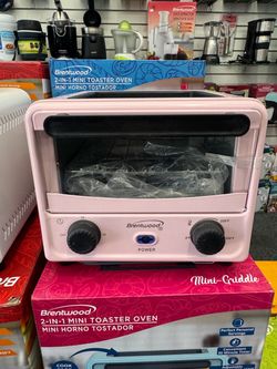 2-in-1 Mini Toaster Oven Pink