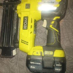 Reyobi Nail Gun With Battery 