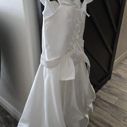 Xl IVORY satin Dress 