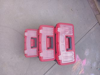 3 Plastic Toolboxes