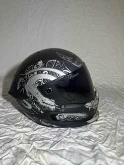 Ruroc Atlas Motorcycle Helmet – Medium – Graphic / Smoke Visor