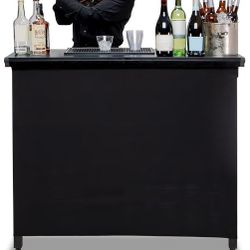4' Portable Black Bar