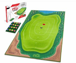 GoSports Chip N' Stick Golf Game - Includes 1 Chip N' Stick Game Mat, 16 Grip Golf Balls, and Chipping Mat