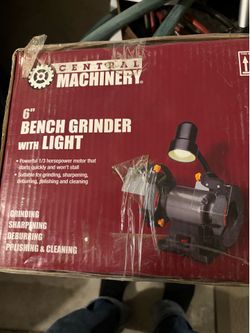 6” Bench Grinder With Light