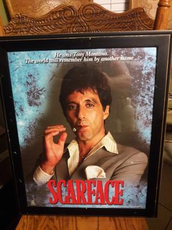 SCARFACE Movie Poster w Origional Frame
