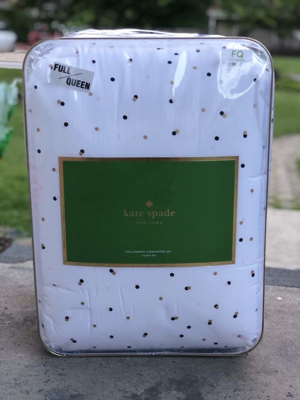 Kate Spade Confetti Dot Queen Full Comforter Sham Set New For