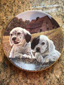 Collectable,numbered puppy plate/ Budweiser