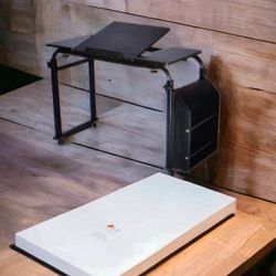 Over Bed Table With Wheels And Bookshelves 