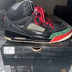 Nike Air Jordan Spizike OG Black/arsity Red-Classic Green Men's Size 11