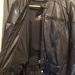 Hein Gericke Leather Track Suit 2 Piece Pants and Jacket

