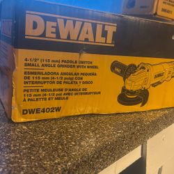 Dewalt 4 1/2 “ Paddle Switch Small Angle grinder Retails $118