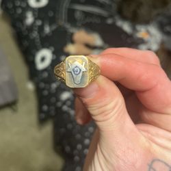Gold Mason Ring