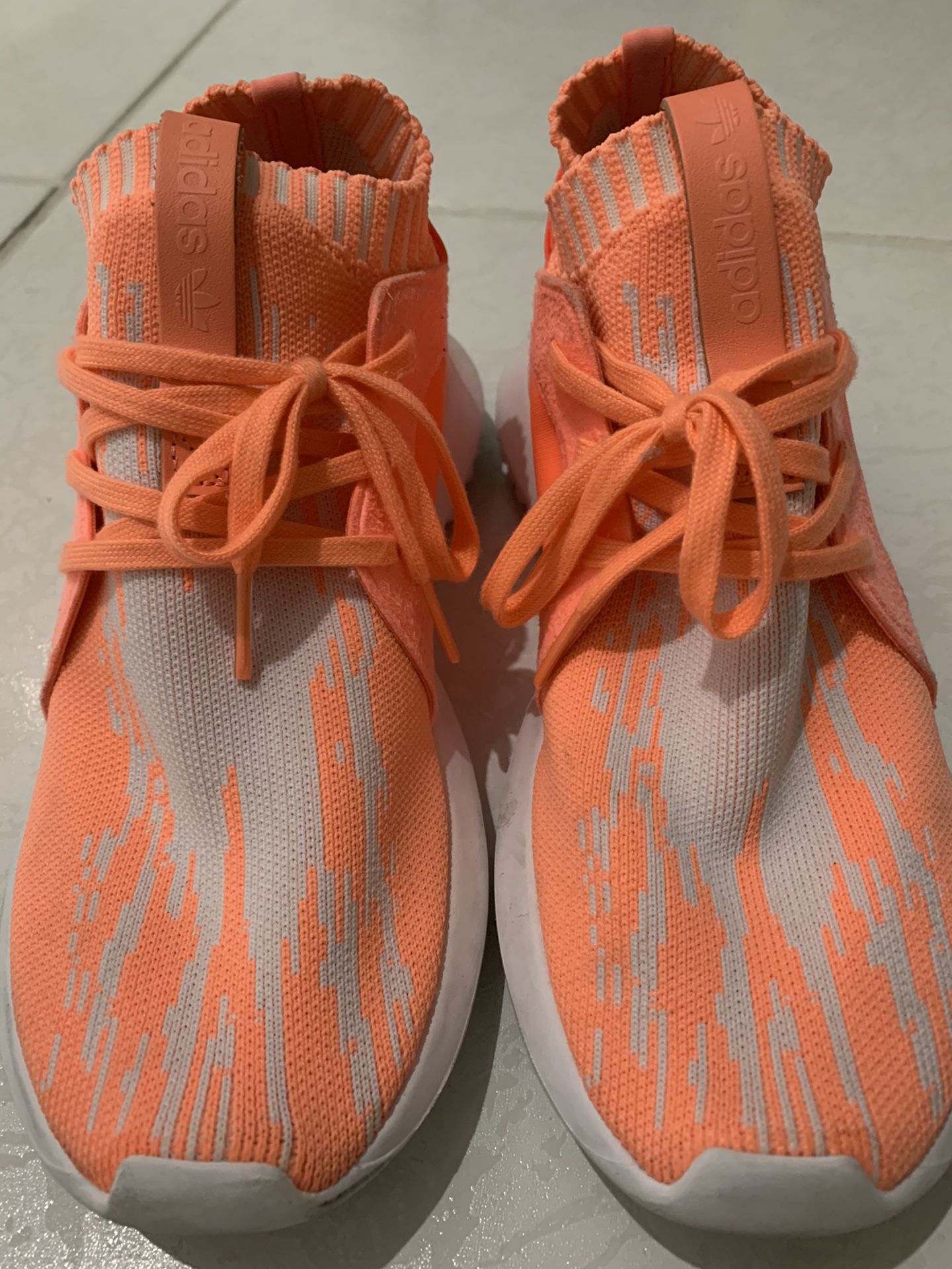Women’s Adidas neon orange sneakers size 6