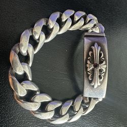Authentic Chrome Hearts Sterling Silver Chain Bracelet 