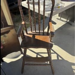 Rustic highchair decor